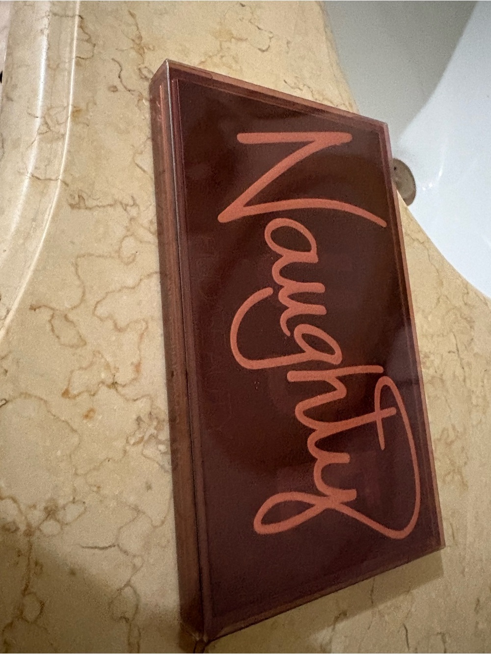 HUDA BEAUTY Naughty Eyeshadow Palette - Deep Brown with Warm Copper Script